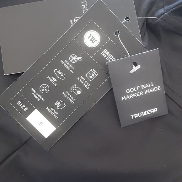 BYU TRUWEAR Crown Lifestyle Men’s Performance Henley Polo Shirt Black Size S NWT - Picture 7 of 8